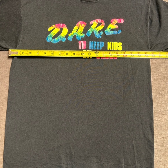 Vintage DARE Drug Resistance program neon letters t-shirt Large - Picture 6 of 7